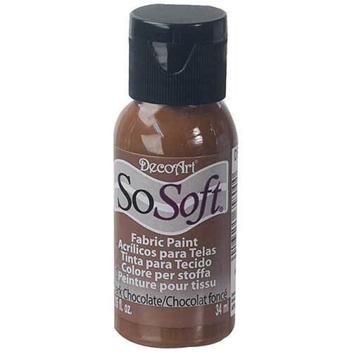 DecoArt SoSoft Fabric Paint - DARK CHOCOLATE