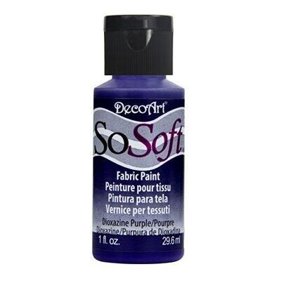 DecoArt SoSoft Fabric Paint - DIOXAZINE PURPLE