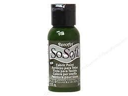 DecoArt SoSoft Fabric Paint - OLIVE GREEN