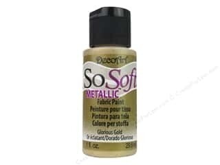 DecoArt SoSoft Fabric Paint - Metallic GLORIOUS GOLD