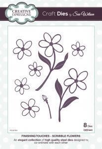 Dies by Sue Wilson - Finishing Touches - SCRIBBLE FLOWERS  **50% Off**