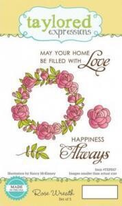 Taylored Expressions - Rose Wreath Stamp Set