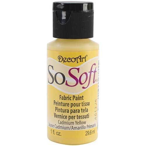 DecoArt SoSoft Fabric Paint - CADMIUM YELLOW