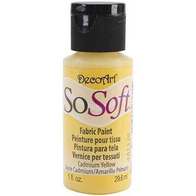 DecoArt SoSoft Fabric Paint - CADMIUM YELLOW