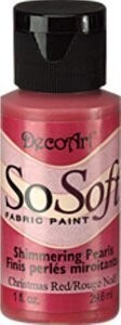 DecoArt SoSoft Fabric Paint - CHRISTMAS RED