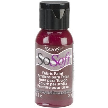DecoArt SoSoft Fabric Paint - DARK BURGANDY