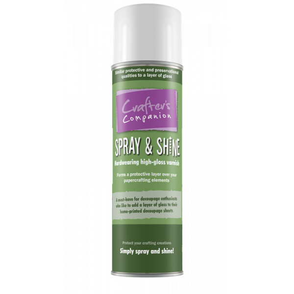 Spray &amp; Shine Spray Varnish - GREEN CAN by Crafter&#39;s Companion