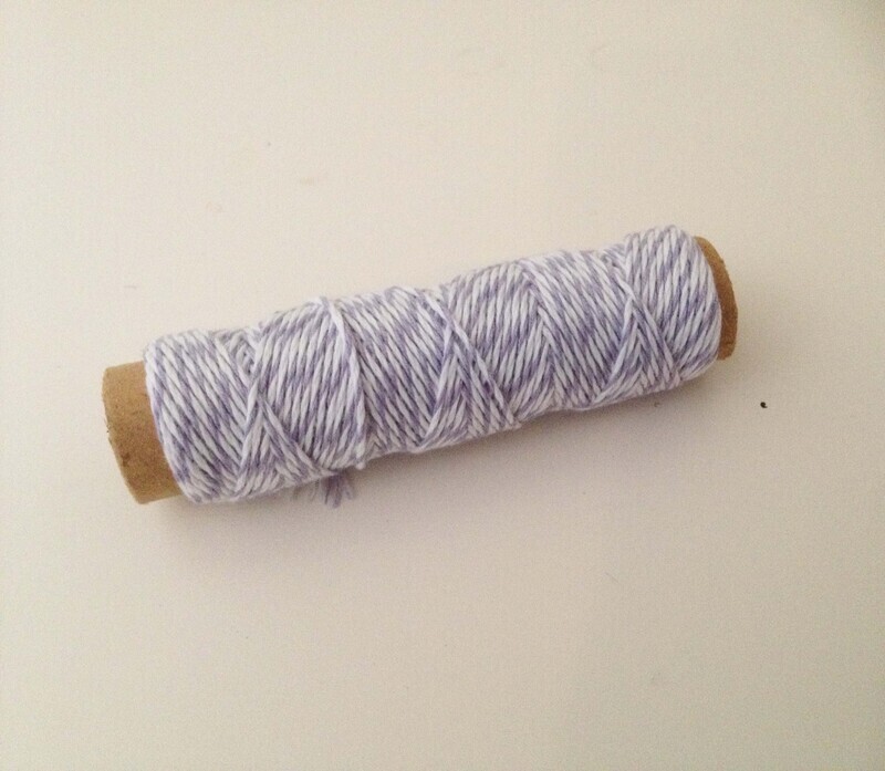 Bakers Twine - Pastel Lavender &amp; White 20 yards