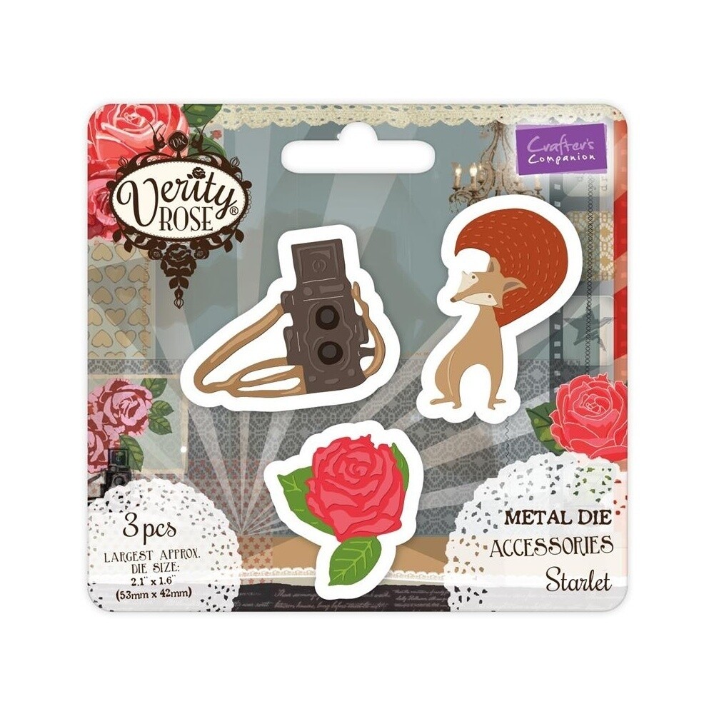 Verity Rose Die set - STARLET with matching stamp set  **HALF PRICE**