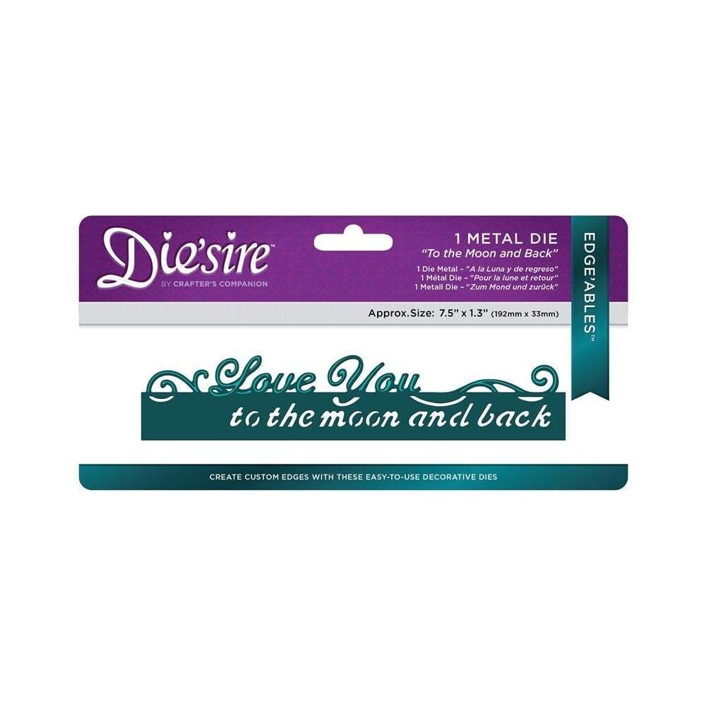 Die&#39;Sire Edge&#39;Ables Large Format - LOVE YOU TO THE MOON **MORE THAN 75% OFF**