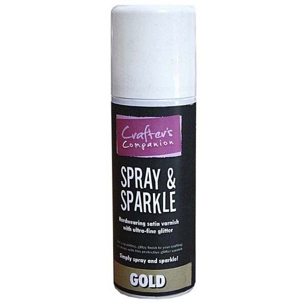 Spray &amp; Sparkle Gold Glitter Varnish by Crafter&#39;s Companion