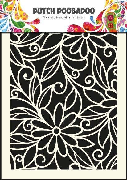 Dutch Doobadoo A5 Mask - Flower Swirl FREE DELIVERY