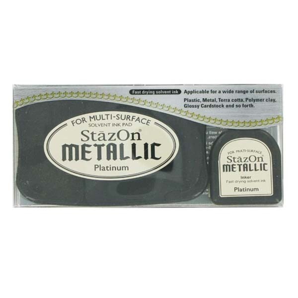 StazOn Metallic Ink Pad - Platnum