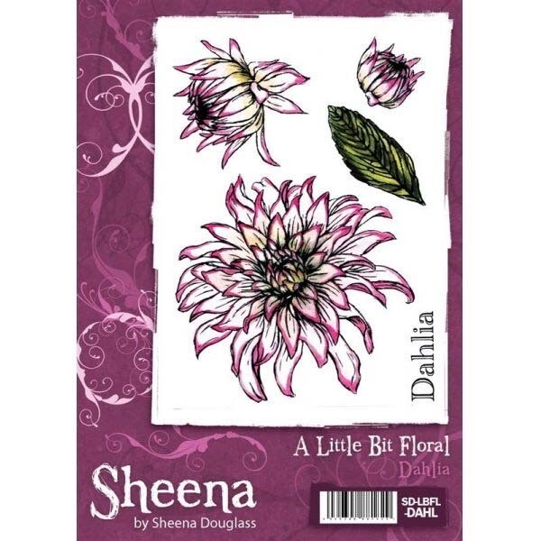 Sheena Douglass A6 Stamps - Dahlia