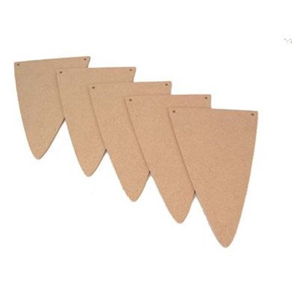 MDF Bunting - 14 x 20cm x 3mm x 5