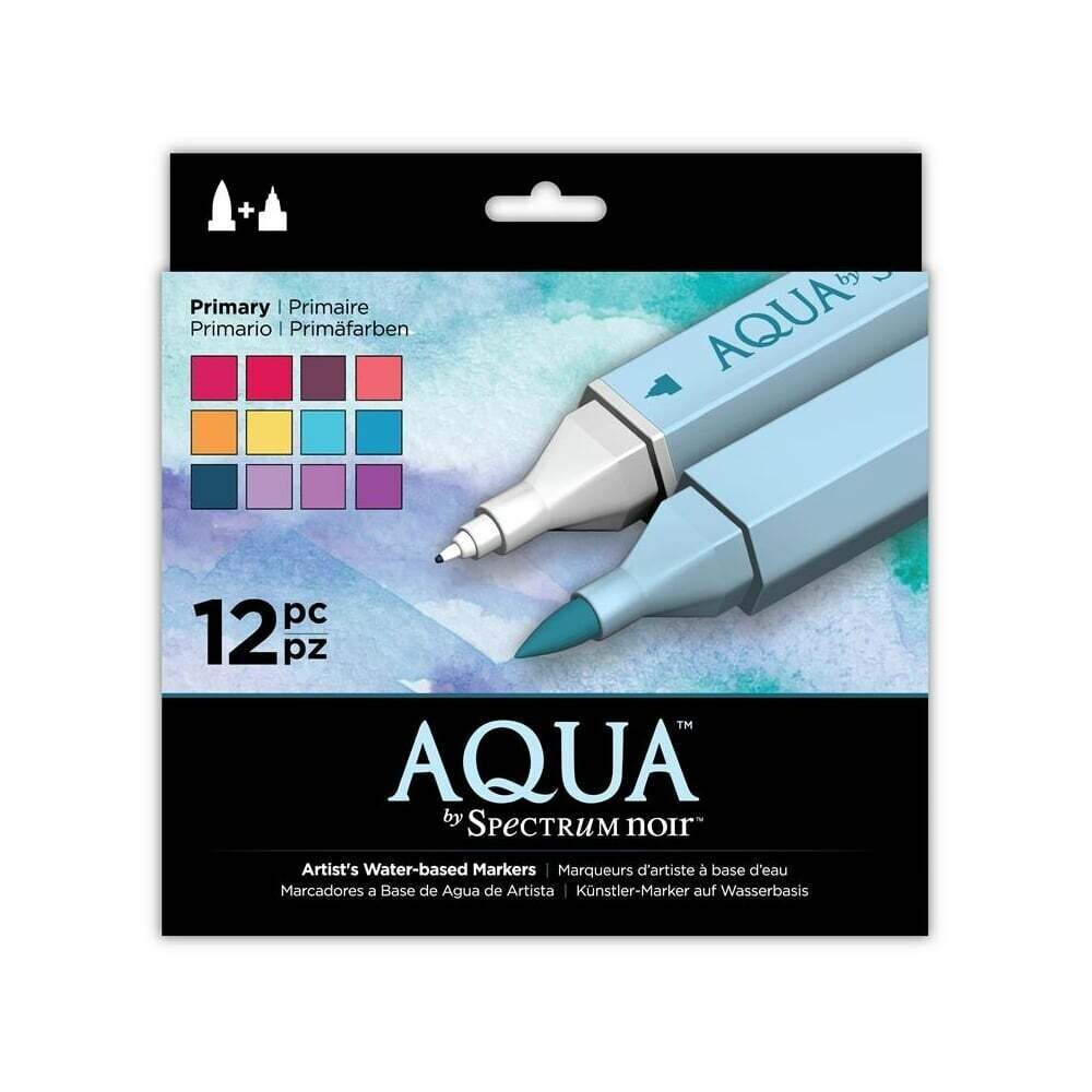 Spectrum Noir Aqua Pens set of 12 - PRIMARY