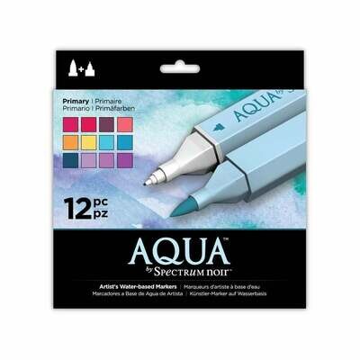 Spectrum Noir Aqua Pens set of 12 - PRIMARY