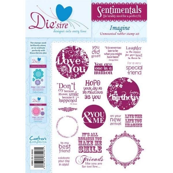 Die&#39;sire Sentimentals Everyday Stamps - Imagine
