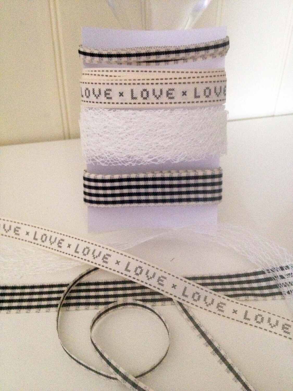 Ribbon Selection Black &amp; Cream set 1
