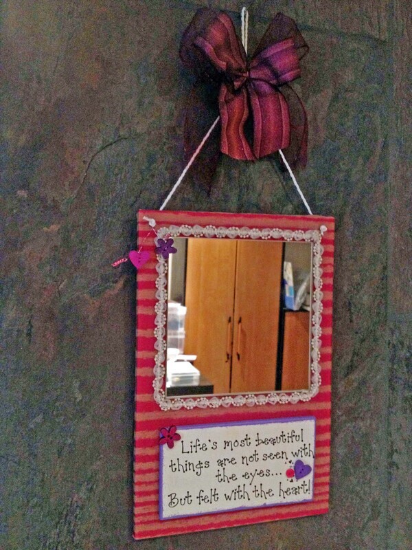 Mirror Wall Hanging - Felt with the Heart