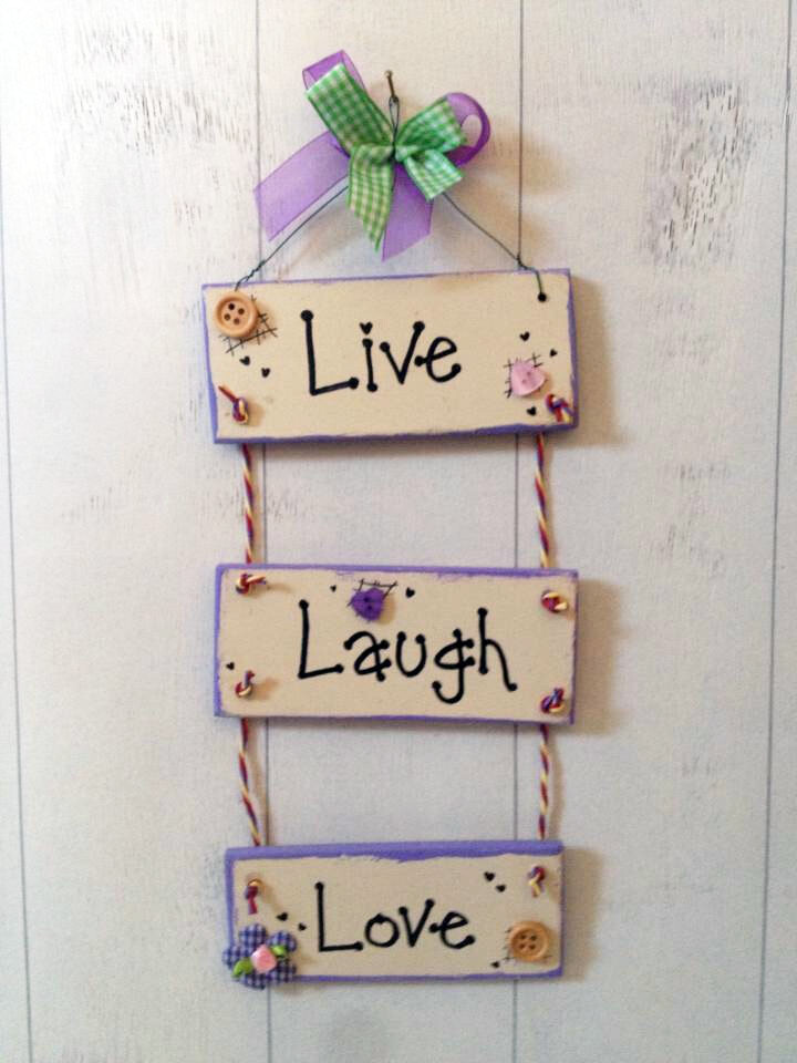 Live Laugh Love Hanging Sign