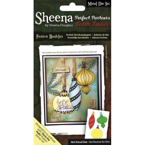 Sheena Douglass Perfect Partners Festive Fancies Die set - FESTIVE BAUBLES **HALF PRICE**