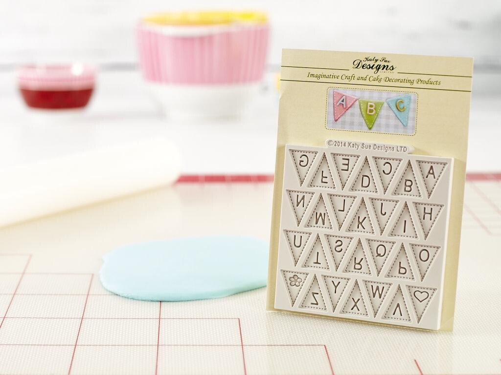 Katy Sue Designs Mould - ALPHABET BUNTING