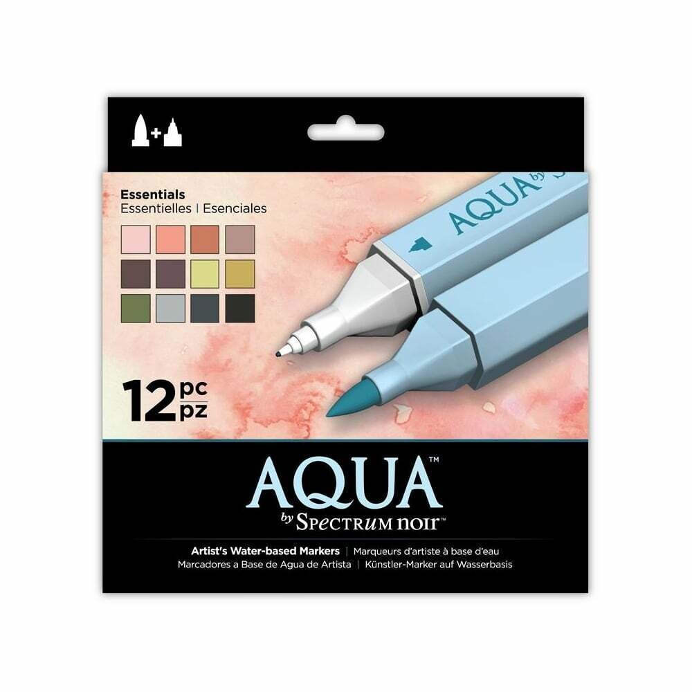 Spectrum Noir Aqua Pens set of 12 - ESSENTIALS
