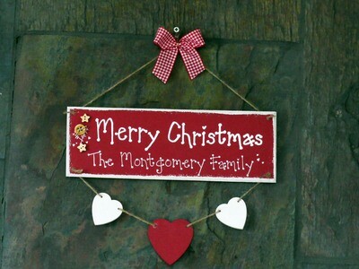 Family Christmas Sign - Personalised