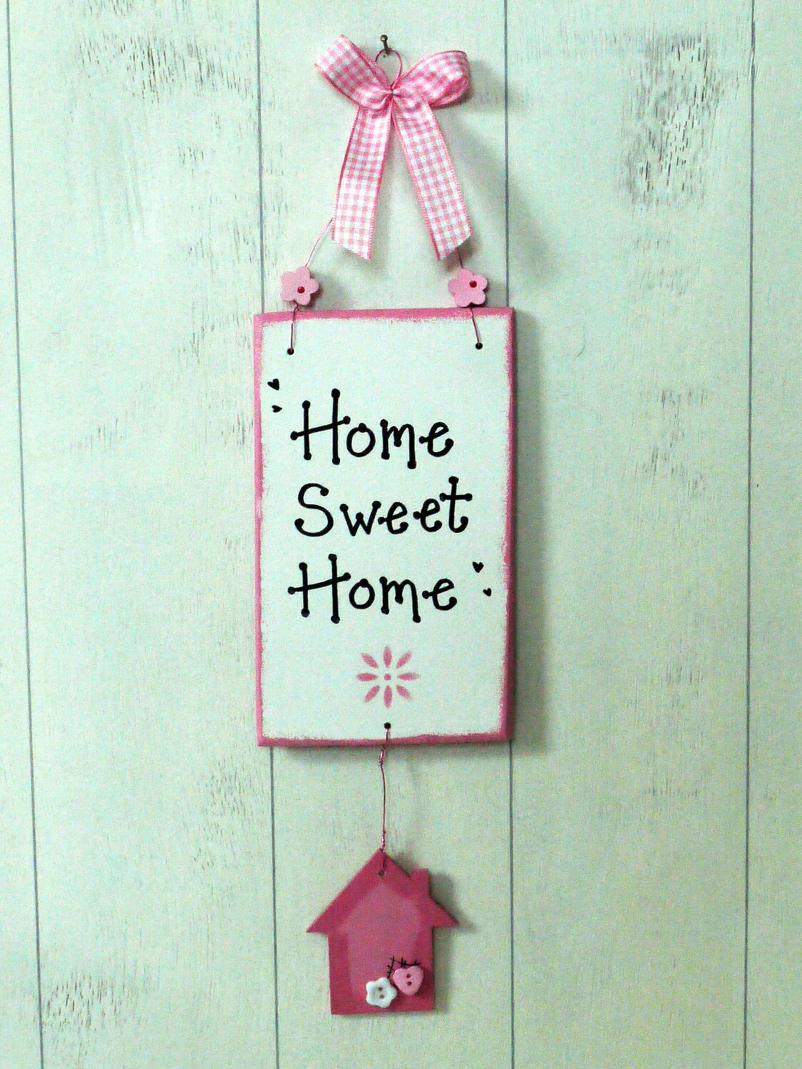 Home Sweet Home Vertical with House Hanger