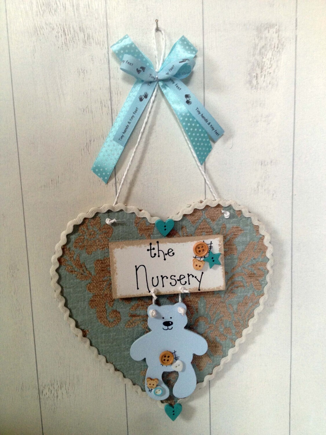 The Nursery - Large Heart Handmade Sign