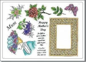 Creatve Expressions &quot;HAPPY MOTHERS DAY&quot; A5 Rubber Unmounted Stamps **OVER 50% OFF**