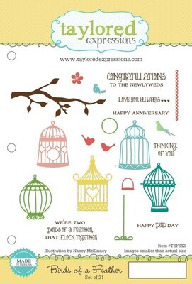 Taylored Expressions - Birds of a Feather Stamp Set FREE DELIVERY