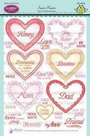 Just Rite Clear Stamps set - Sweet Hearts  **HALF PRICE**