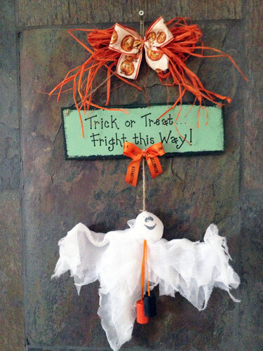 Halloween Decorated Sign - Trick or Treat