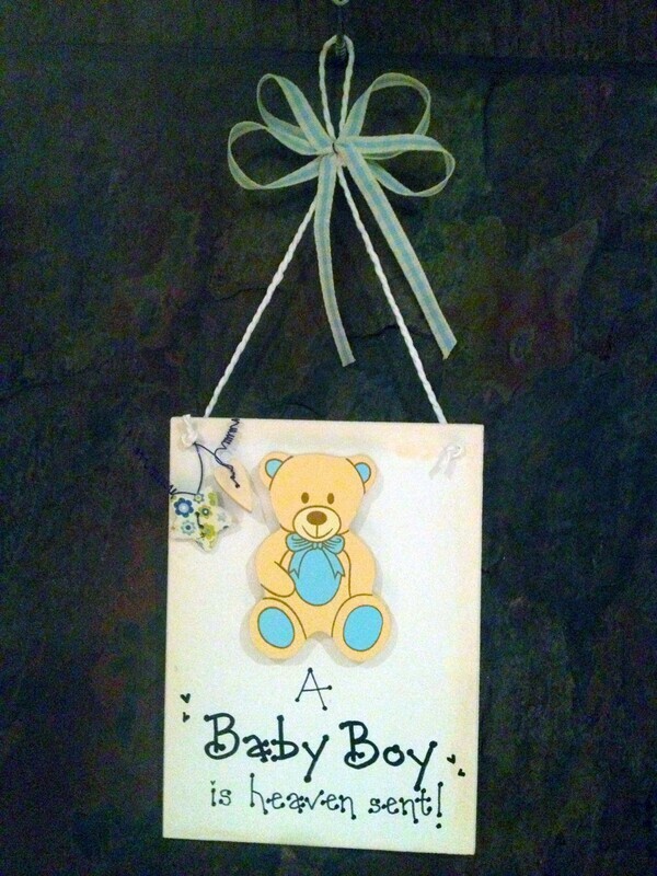 Baby Boy/Girl Heaven Sent  Handmade Sign or Gift