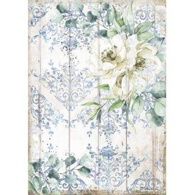 Stamperia A4 ROMANTIC SEA DREAM WHITE FLOWERS