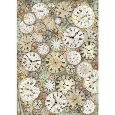 Stamperia A4 Rice Paper Lady Vagabond CLOCK WITH MECHANISMS