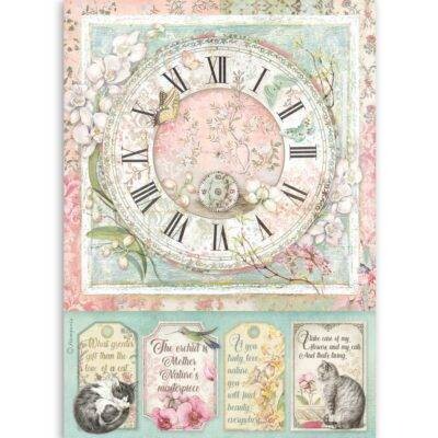 Stamperia A4 Rice Paper CLOCK