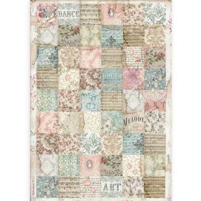 Stamperia A3 Rice Paper Passion PATCHWORK