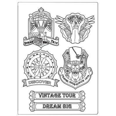 Stamperia Soft A5 Mould Sir Vagabond VINTAGE TOUR