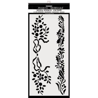 Stamperia Media Stencil 12x25 CHRISTMAS BORDERS