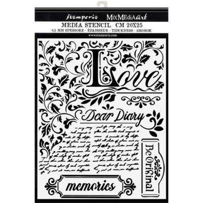 Stamperia Stencil 20x25cm DEAR DIARY
