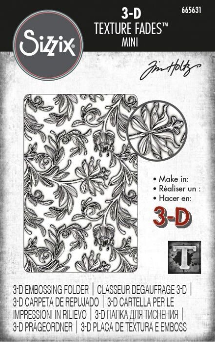 Sizzix 3-D Texture Fades Mini BOTANICAL Tim Holtz 665631