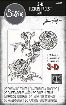 Sizzix 3-D Texture Fades Mini ROSES Tim Holtz 665632
