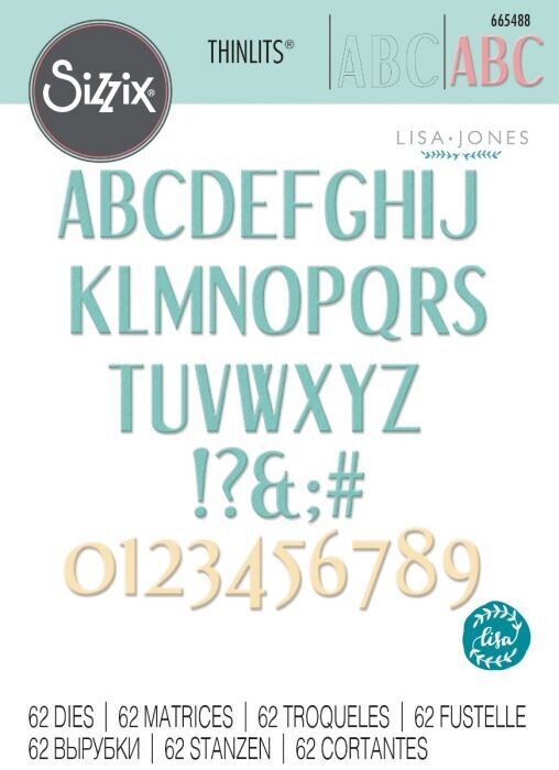 Sizzix Thinlits Die 665488 STYLISED ALPHABET
