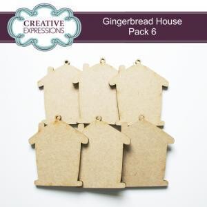 Gingerbread House Mdf Pack 6