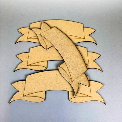 Katy Sue Designs MDF Blanks BANNERS (x4)