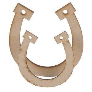 MDF HORSESHOES x2