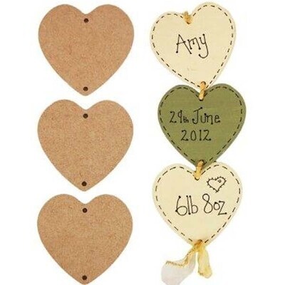 Pronty Mdf Hearts X3